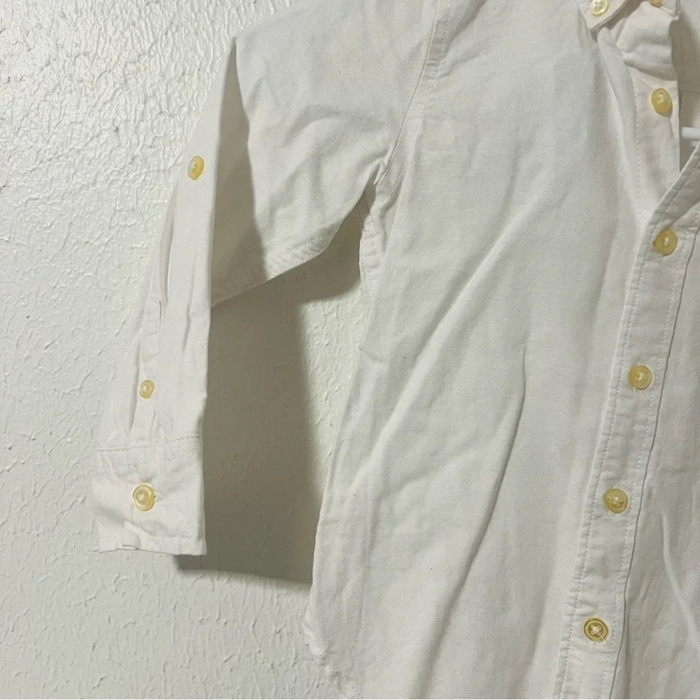 GAP Baby Boys Size 4 Years White Button Down Oxford Shirt Classic Style EUC